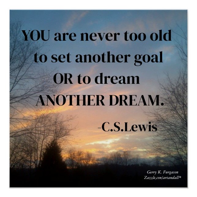 YOU ARE NEVER TOO OLD  POSTER (Front)