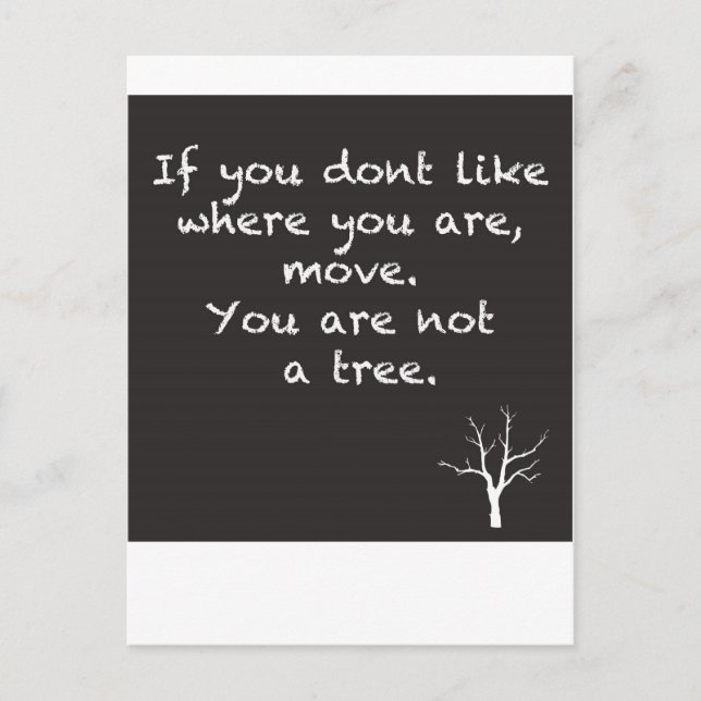 You are NOT a Tree Postcard (Front)