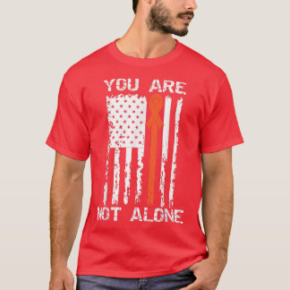 You Are Not Alone ADHD Awareness American Flag Ora T-Shirt