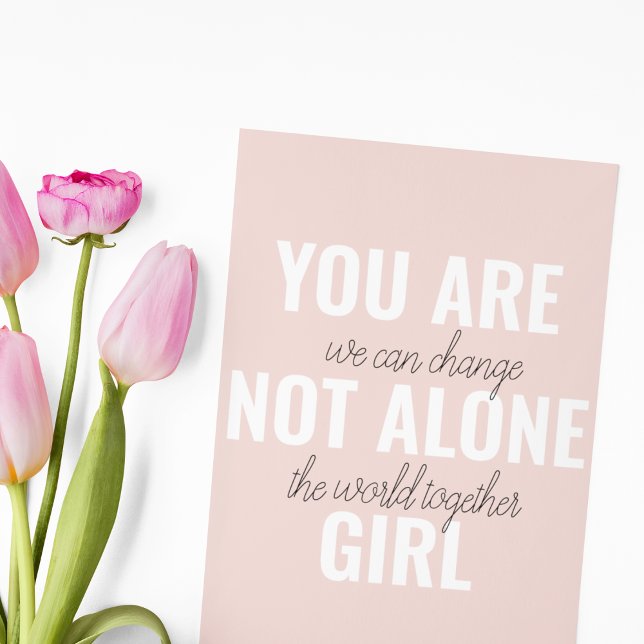 You Are Not Alone Girl Positive Motivation Quote Holiday Card (Creator Uploaded)