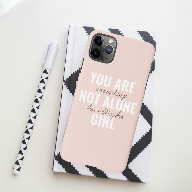 You Are Not Alone Girl Positive Motivation Quote  iPhone Case (Creator Uploaded)