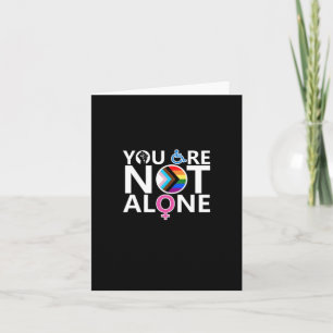 You Are Not Alone (heart) Sticker Card