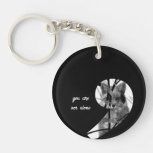 You Are Not Alone Hidden Fox  Key Ring