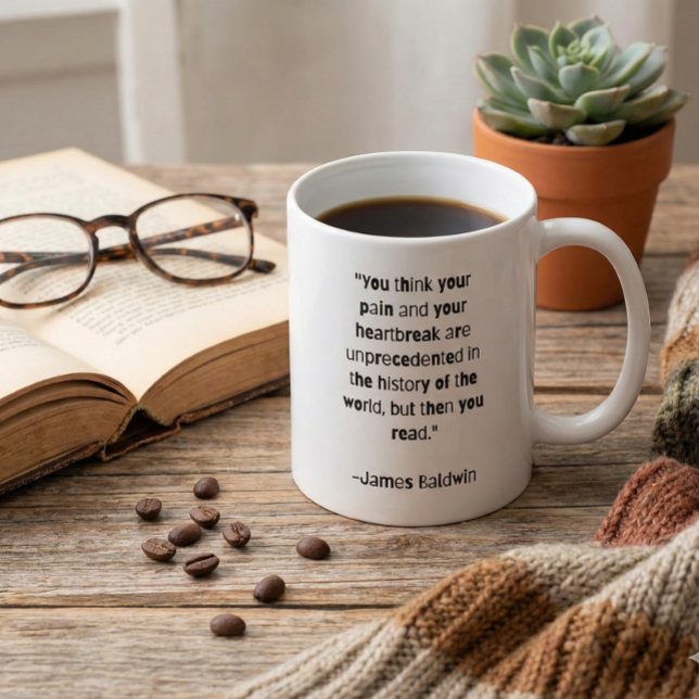 “You Are Not Alone” James Baldwin Quote Mug (Creator Uploaded)