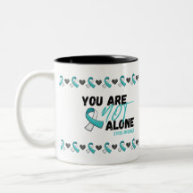 You Are Not Alone PCOS Teal Ribbon Awareness