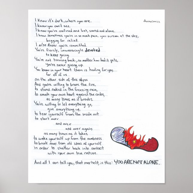 You Are Not Alone Poster (Front)