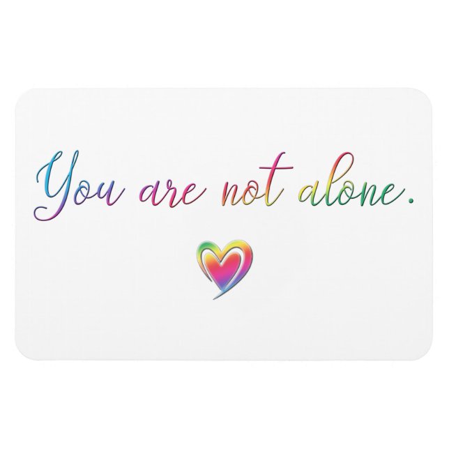 You Are Not Alone/Safety Pin Magnet (Horizontal)