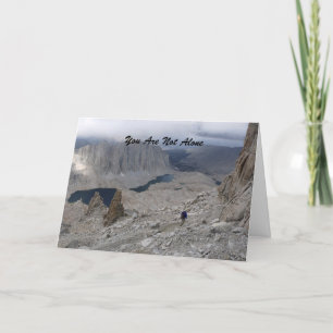 You Are Not Alone Solitary Hiker Mountain Sympathy Card