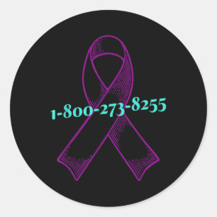 You Are Not Alone, Suicide Awareness Classic Round Sticker