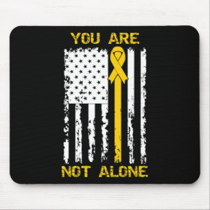 You Are Not Alone Suicide Prevention Awareness Yel Mouse Mat