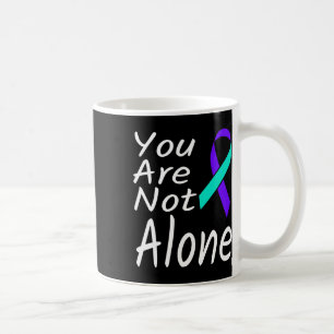 You Are Not Alone Suicide Prevention Ribbon Awaren Coffee Mug