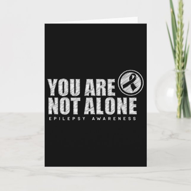 You Are Not Alone Wear Purple Day Epilepsy Awarene Card (Front)