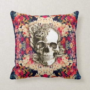 You are not here sugar skull cushion