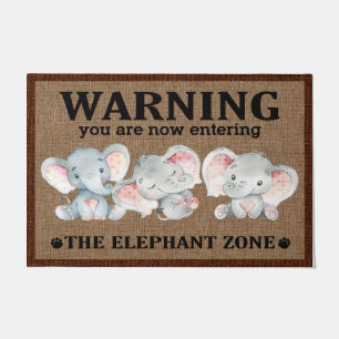 You Are Now Entering The Elephant Zone Doormat