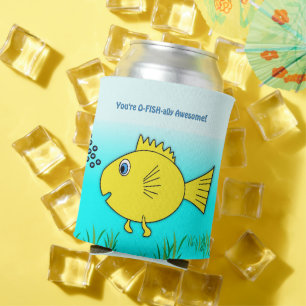 You Are O-Fish-ally Officially Awesome Goldfish Can Cooler