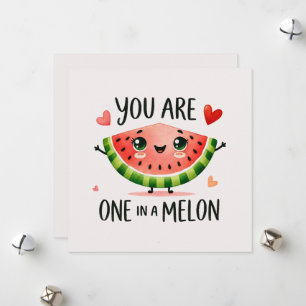 You Are One in a Melon - Cute Watermelon Holiday Card