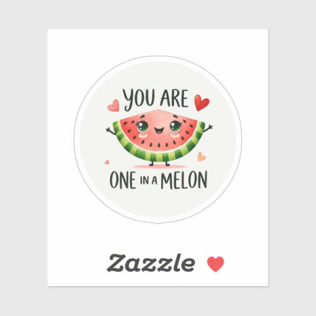 You Are One in a Melon - Cute Watermelon Sticker (Sheet)