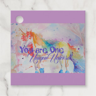 You Are One Unique Unicorn! Girls Pink Unicorns Favour Tags