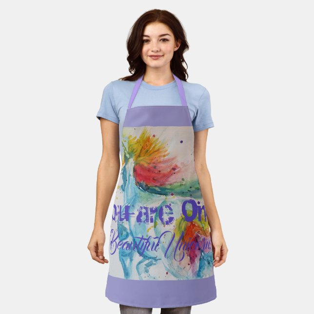 You Are One Unique Unicorn! ladies Girls Apron (Worn)