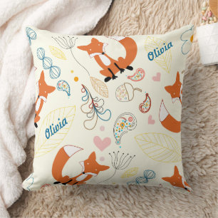 You Are Our Greatest Adventure Orange Fox Cushion
