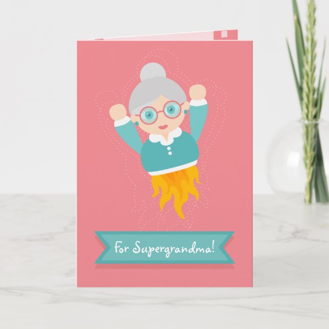 You are our Superhero Grandma! Bold Version Card (Front)