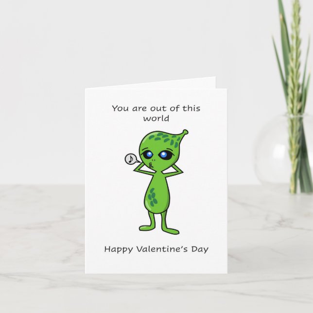 You are out of this world, Happy Valentines Day Card (Front)