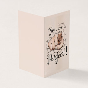 You Are Perfect Confidence Affirmation Folded Card