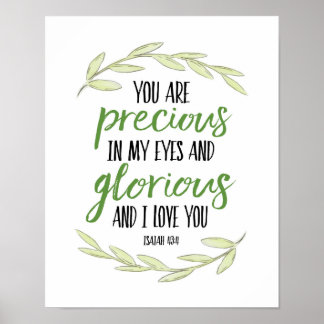 You are Precious in my Eyes2 - Isaiah 43:4 Poster