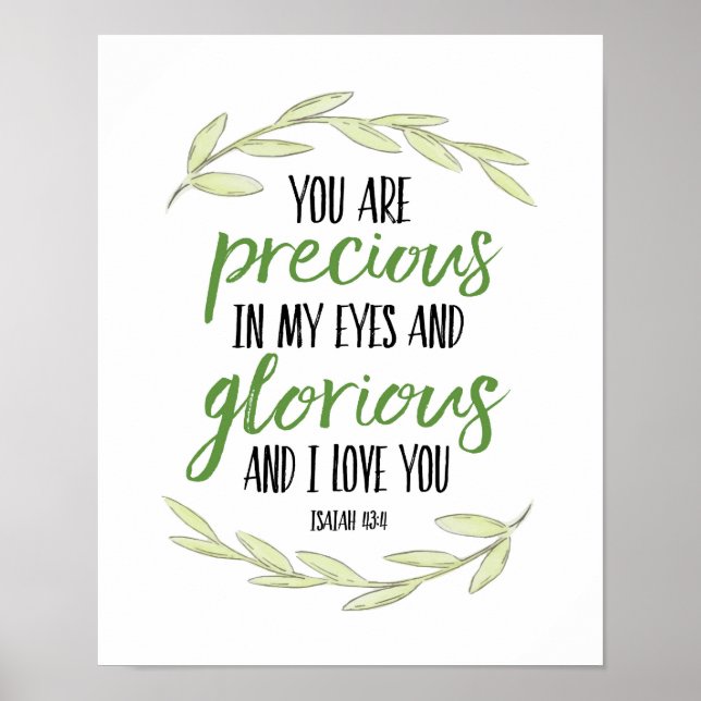 You are Precious in my Eyes2 - Isaiah 43:4 Poster (Front)