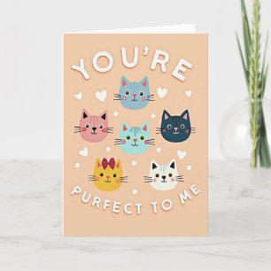 You Are Purrfect To Me Cats Card
