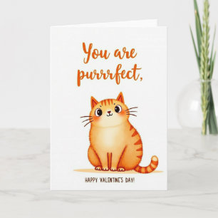 You Are Purrfect Valentine Cat Card