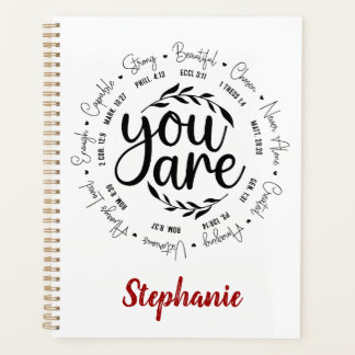 "You Are" Religious Inspirational Bible Verses Planner