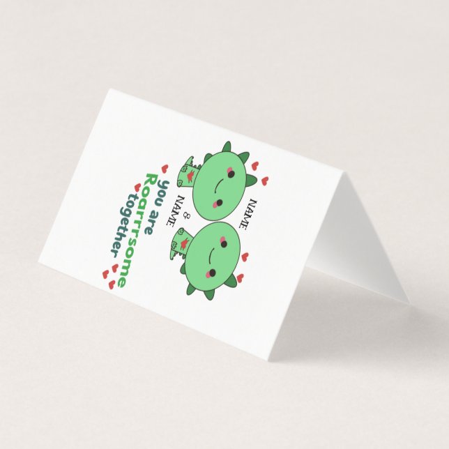 You Are Roarrrsome Together Funny Dinosaur Couple  (Front)