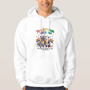 You Are Safe With Me LGBT Racoon Animal Hoodie