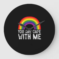 You Are Safe With Me LGBTQ Pride Month Rainbow 