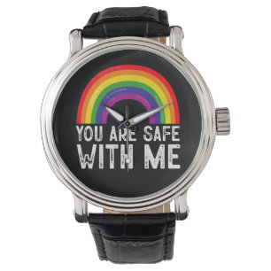 You Are Safe With Me LGBTQ Pride Month Rainbow  Watch