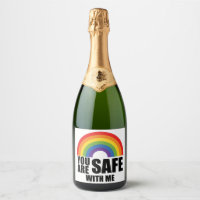 You Are Safe With Me LGBTQ Rainbow Pride 