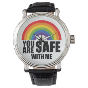 You Are Safe With Me LGBTQ Rainbow Pride  Watch