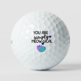 'You Are Simply Meow-gical' Cat Lovers Gift  Golf Balls