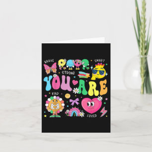 You Are Smart Brave Strong Kind Loved Motivation T Card