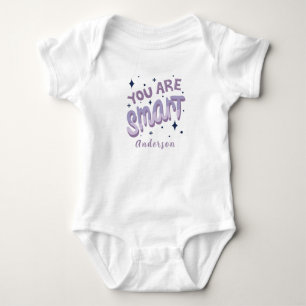 You Are Smart Personalised Name Cute Baby Bodysuit