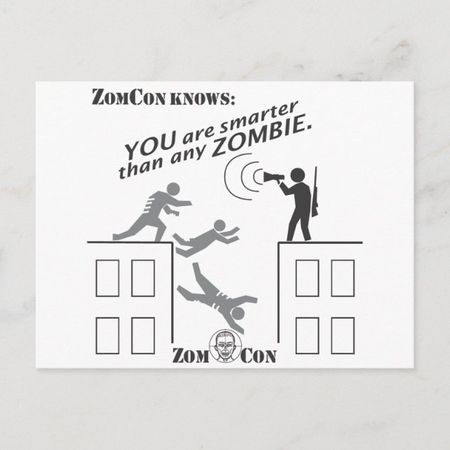 You Are Smarter Than Any Zombie Postcard (Front)