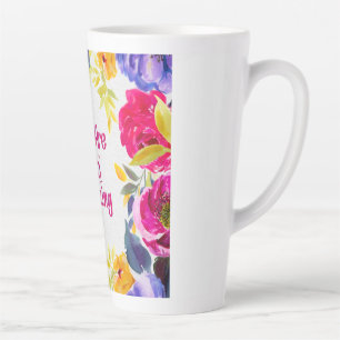 You Are So Amazing Watercolor Floral Latte Mug
