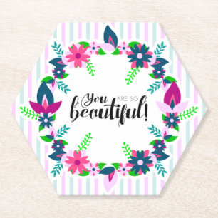 You are so Beautiful! Paper Coaster