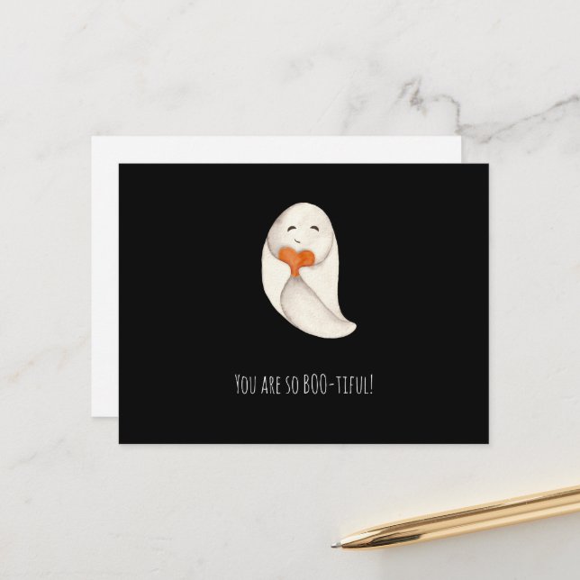 You Are So Boo-tiful Funny Valentine's Day Card (Front/Back In Situ)