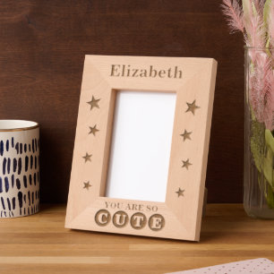 You are so cute custom name stars etched frames