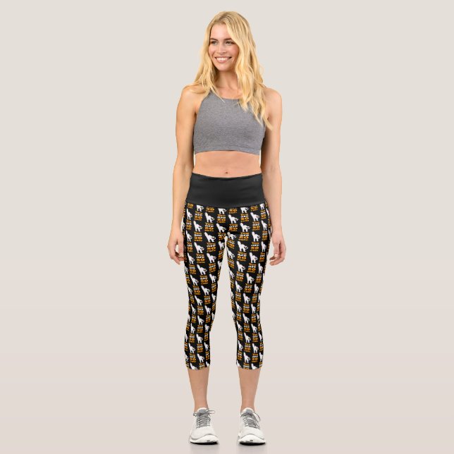 You are so cute frustred cat capri leggings (Front)