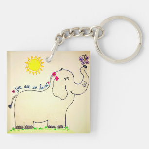 "You are so Loved" Elephant Keychain