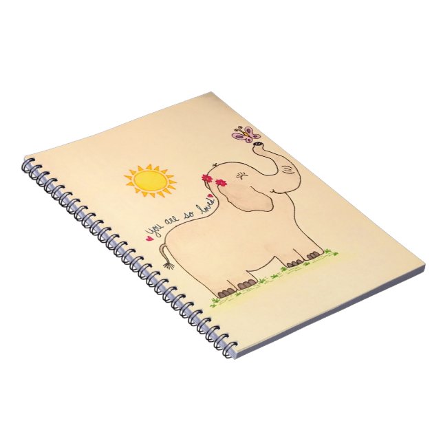 "You are so Loved" Elephant Notebook (Right Side)