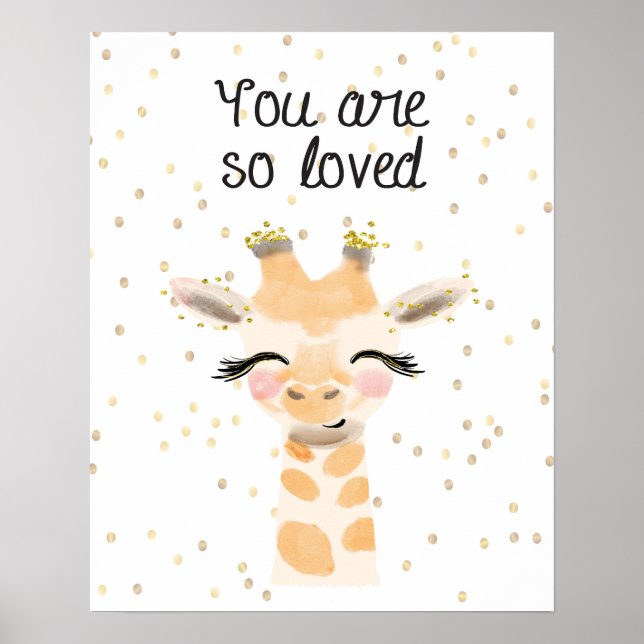 You Are So Loved Giraffe  Poster (Front)